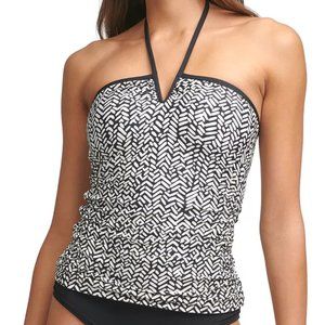 Calvin Klein V-Wire Bandeau Halter Tankini Top